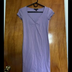 Lavender forever 21 bodycon ruched front dress
